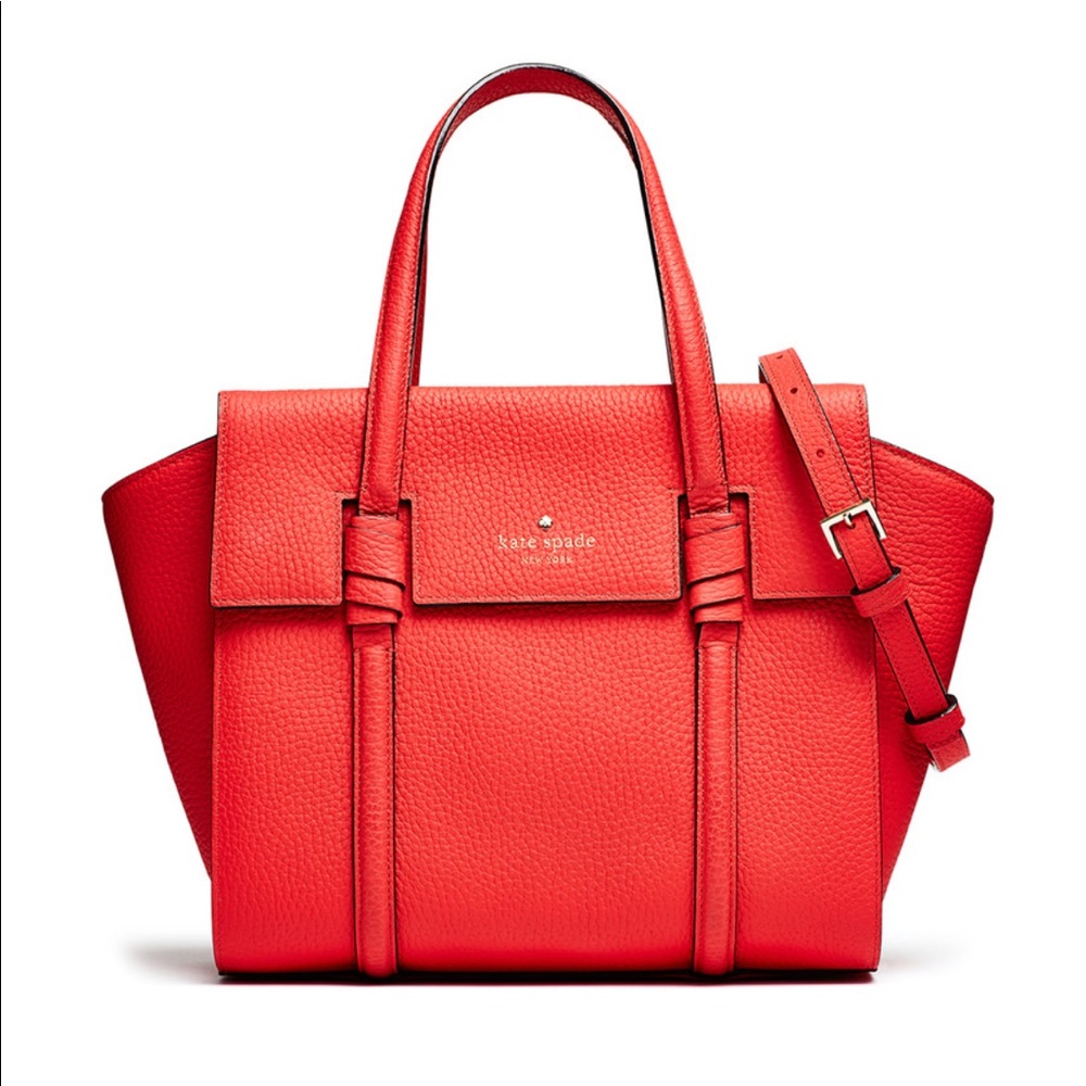 Medium Red Kate Spade purse. Leather- LIKE NEW!